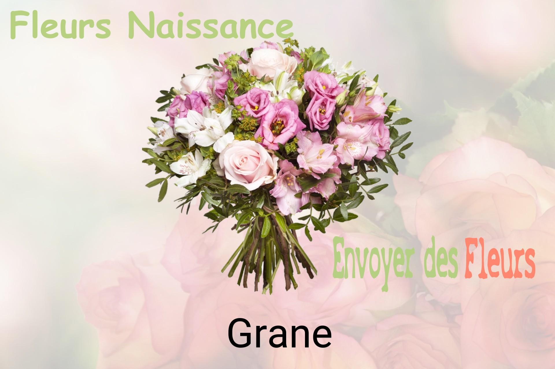 Bouquet de fleurs de naissance livré à Grane